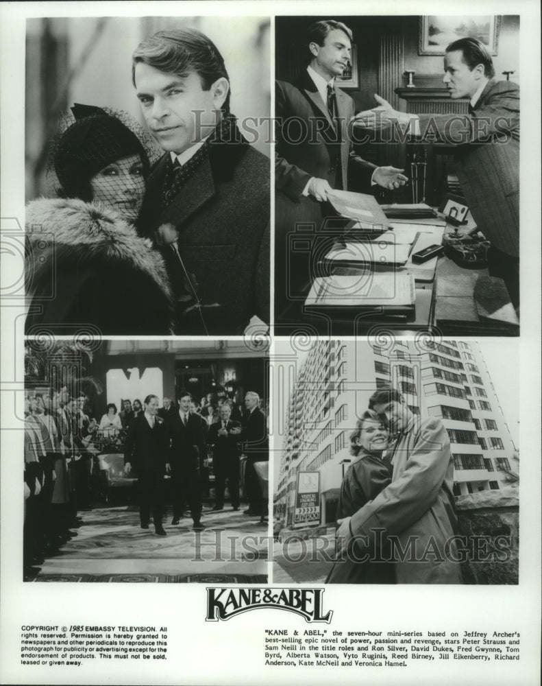 1985 Press Photo Cast of the miniseries &quot;Kane &amp; Abel&quot; during scenes - hcp05164- Historic Images