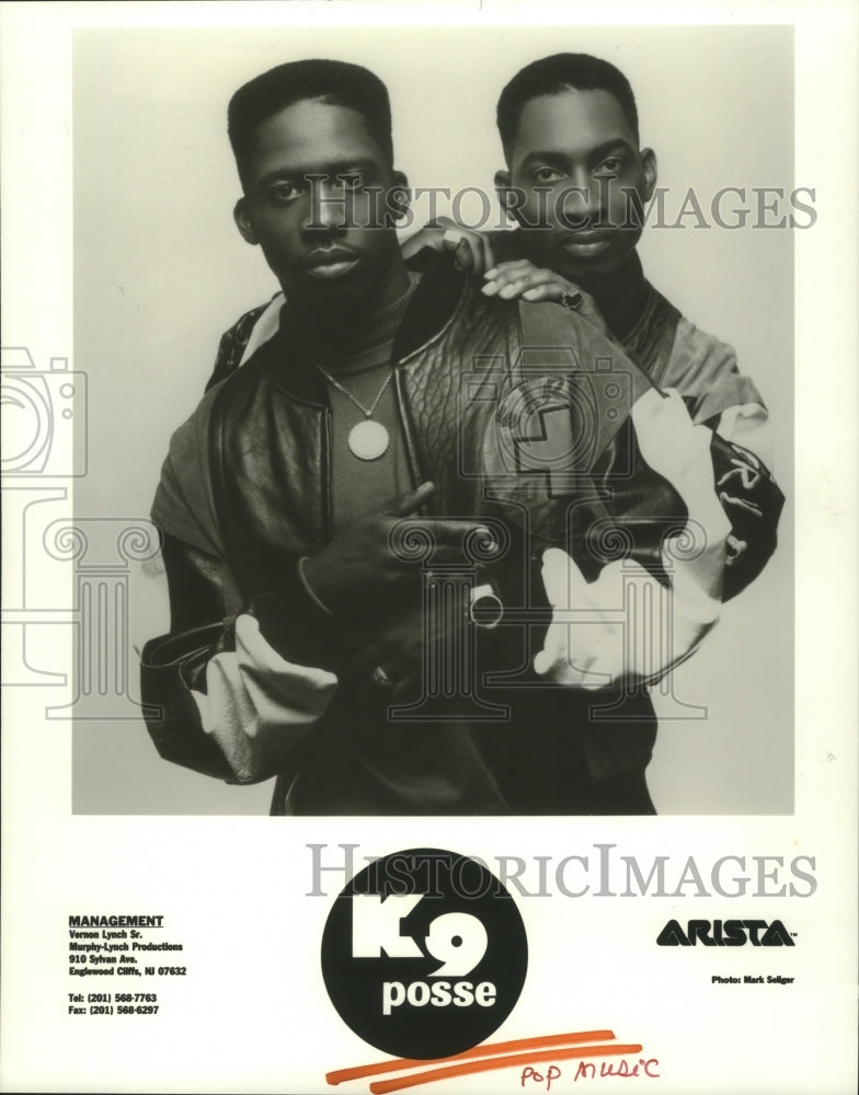 1991 Press Photo Members of the pop music group K-9 Posse - hcp05187- Historic Images