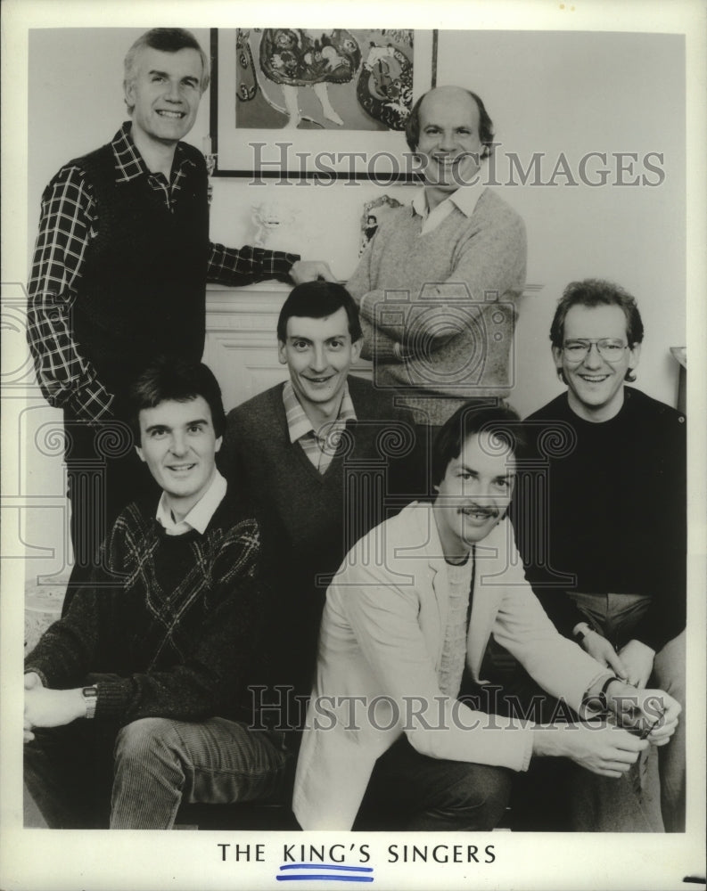 1987 Press Photo The King&#39;s Singers, world renowned close harmony ensemble.- Historic Images