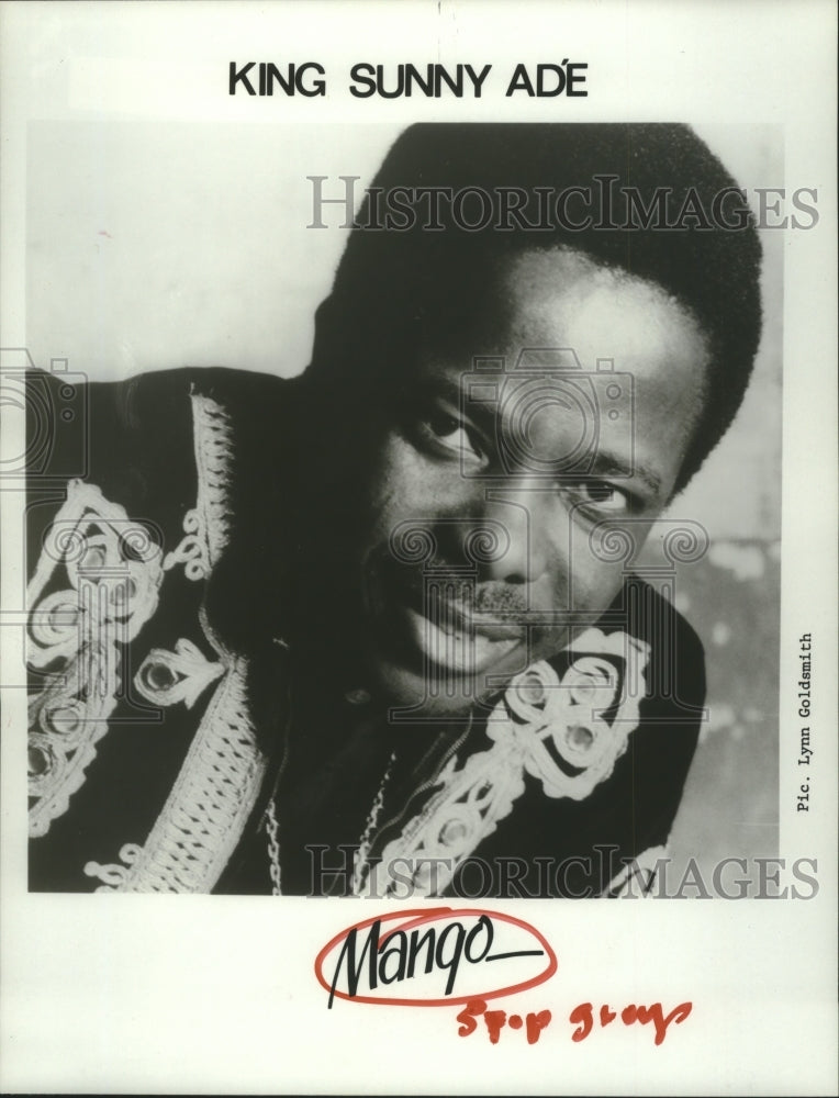 1983 Press Photo King Sunny Ade of the pop music group Mango - hcp05338- Historic Images