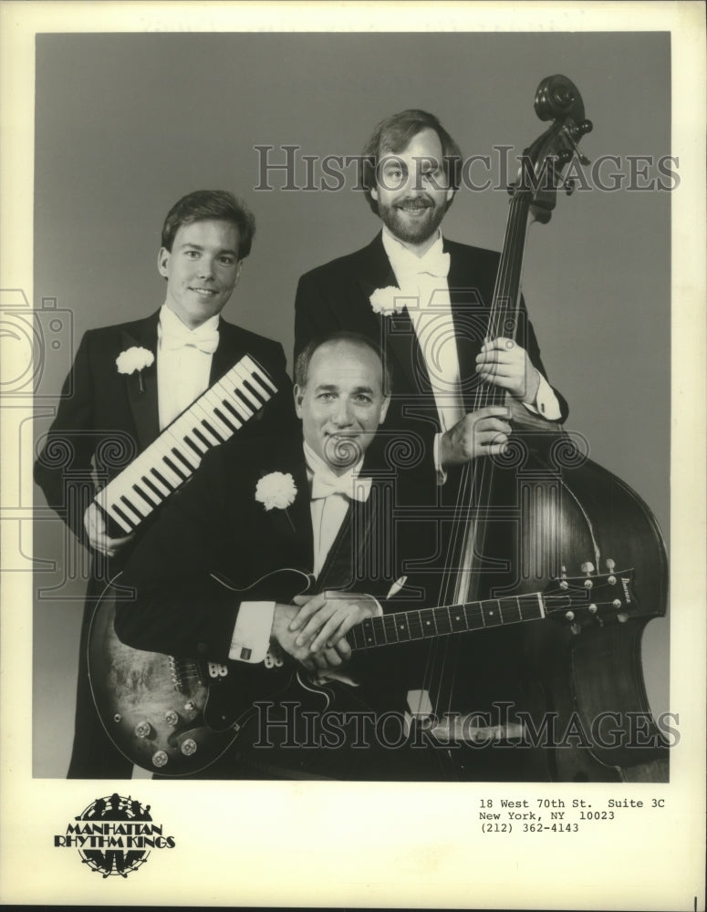 1986 Press Photo Members of the music group Manhattan Rhythm Kings - hcp05351- Historic Images