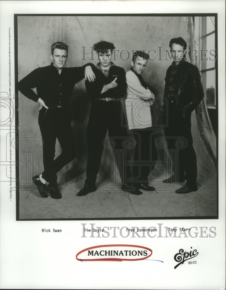 1986 Press Photo Members of the music group Machinations - hcp05362- Historic Images