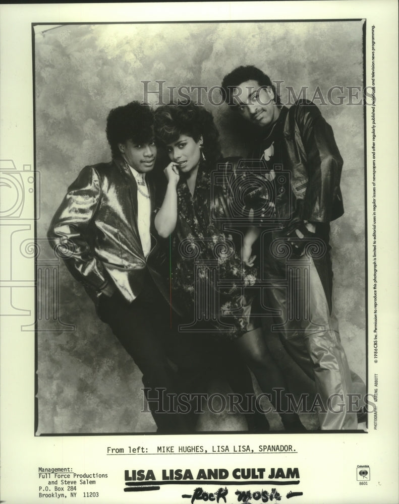 1986 Press Photo Members of the rock music group Lisa Lisa and Cult Jam- Historic Images