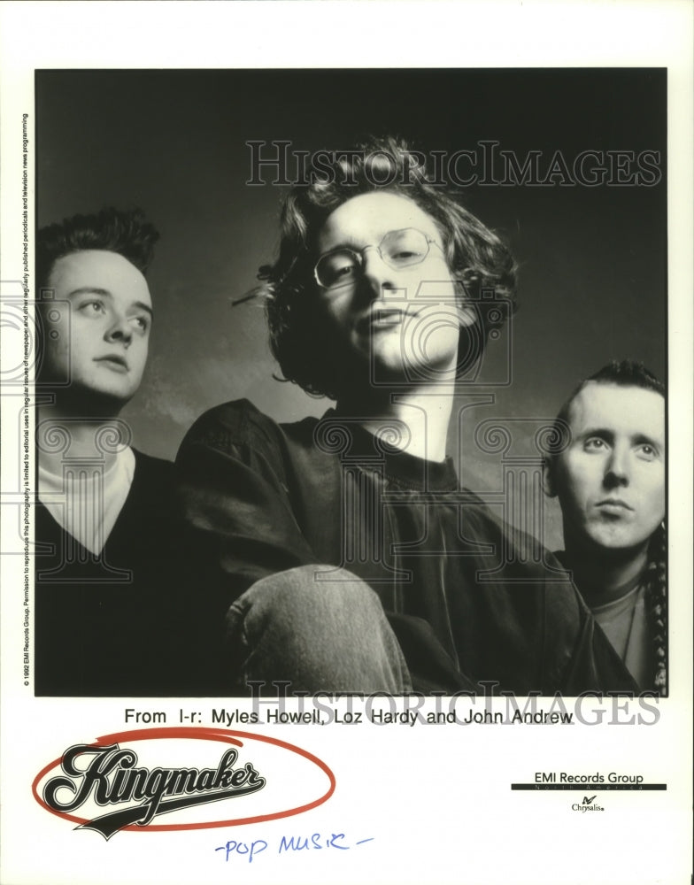 1992 Press Photo Members of the pop music group Kingmaker - hcp05437- Historic Images