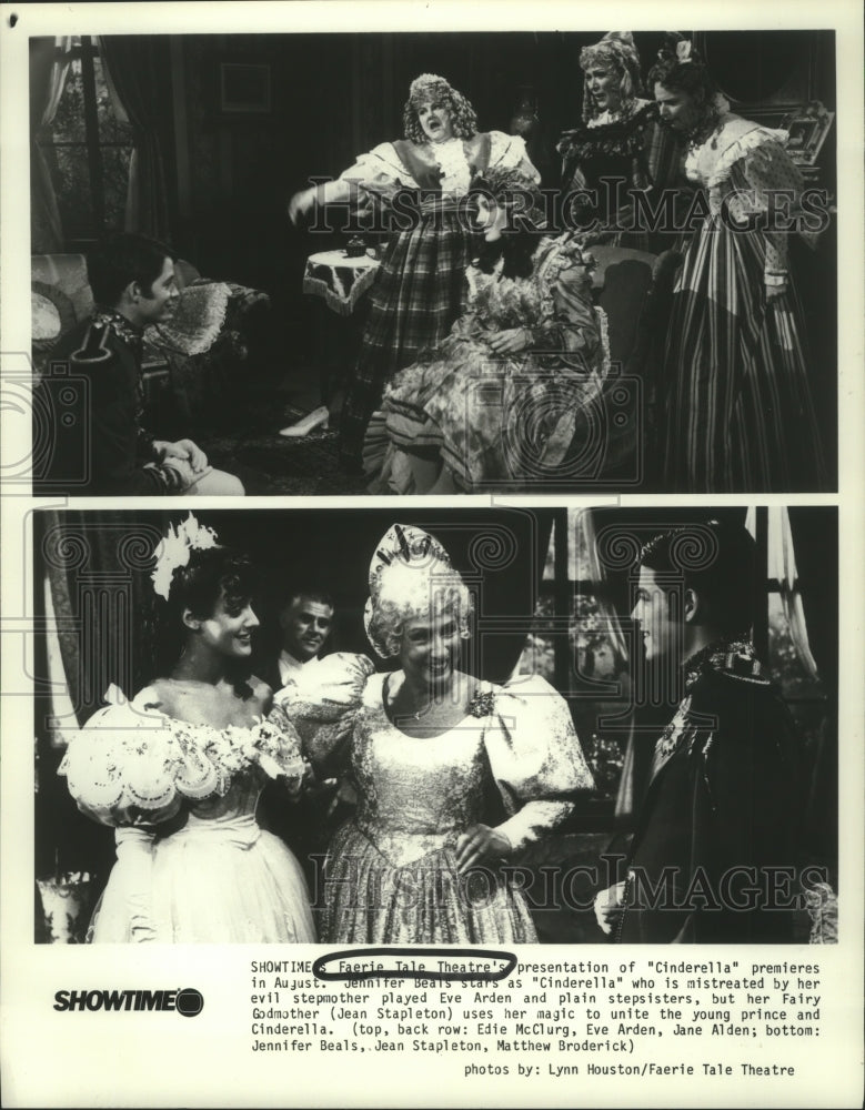 1985 Press Photo Cast of Faerie Tale Theatre's presentation of "Cinderella"- Historic Images