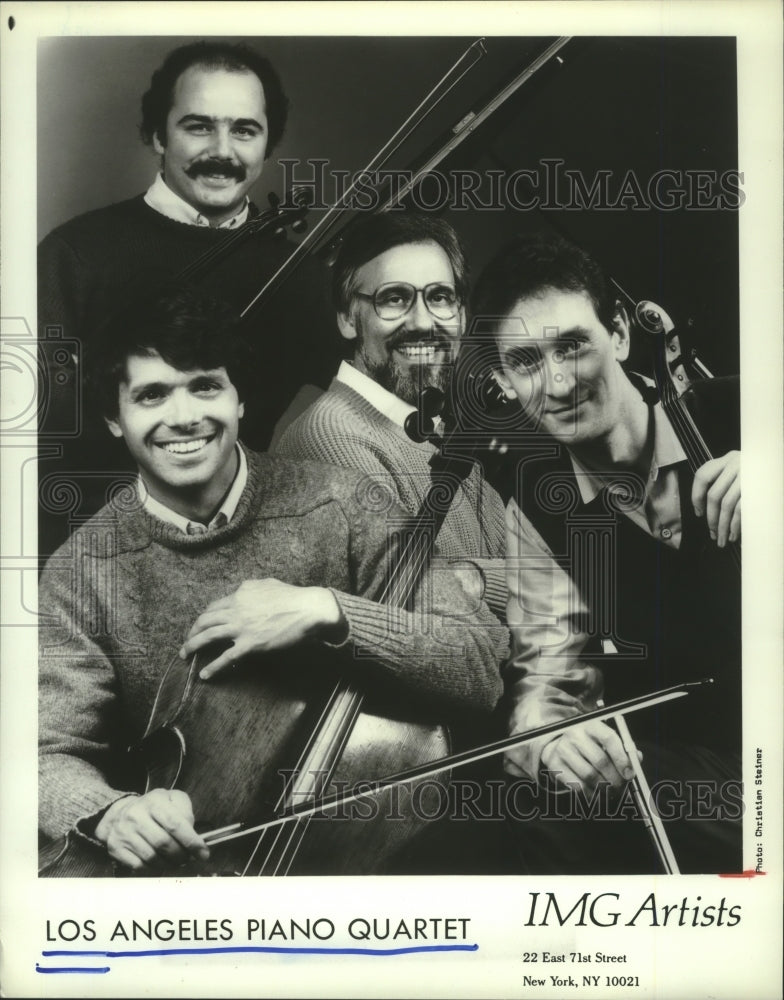 1986 Press Photo Members of the music group Los Angeles Piano Quartet- Historic Images