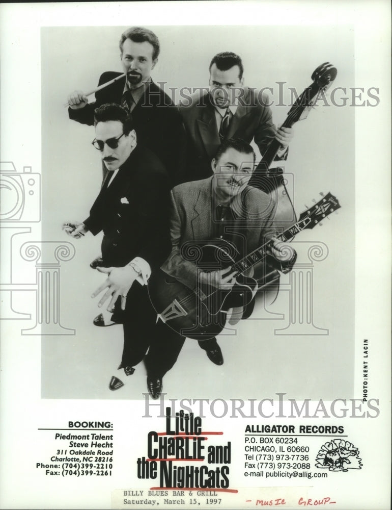 1997 Press Photo Members of the music group Little Charlie and the Nightcats- Historic Images