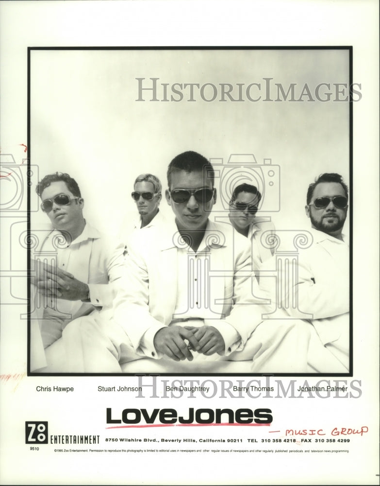 1995 Press Photo Members of the music group Love Jones - hcp05574- Historic Images