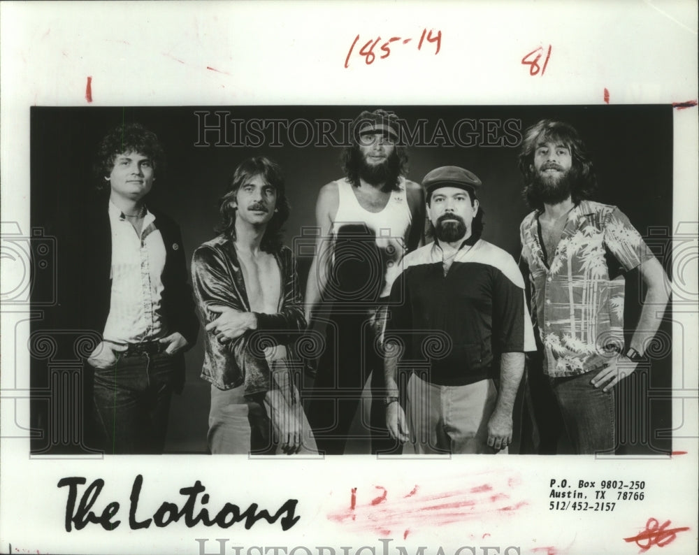 1981 Press Photo Austin "cosmopolitan reggae" group "The Lotions". - hcp05668- Historic Images