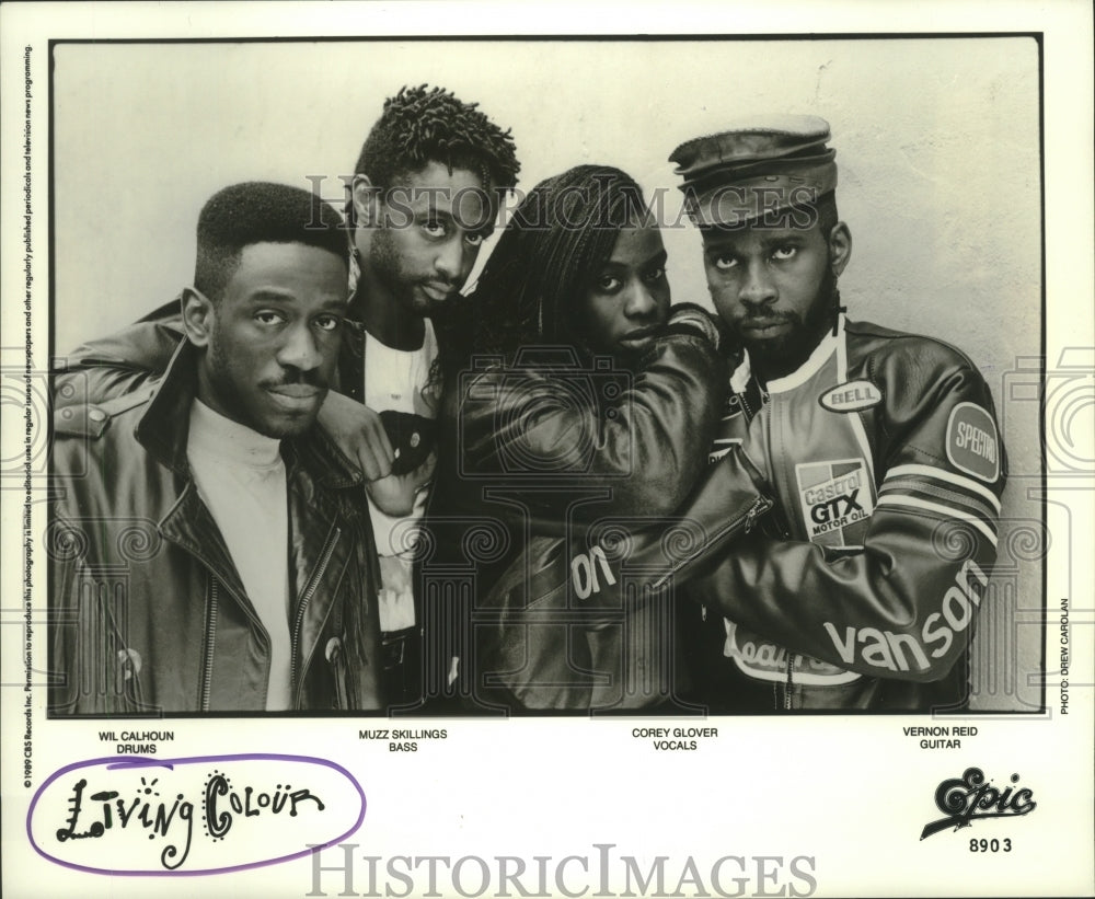 1989 Press Photo Musical group &quot;Living Colour&quot; - hcp05689- Historic Images