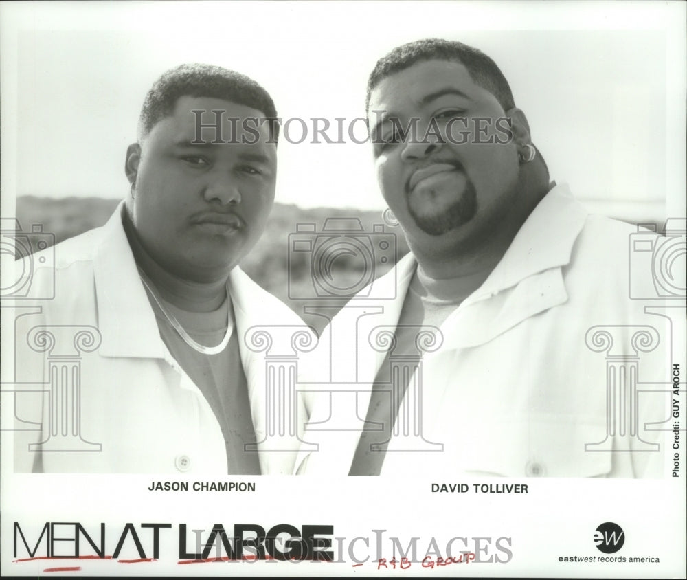 1994 Press Photo Members of the R &amp; B music group Men at Large - hcp05728- Historic Images