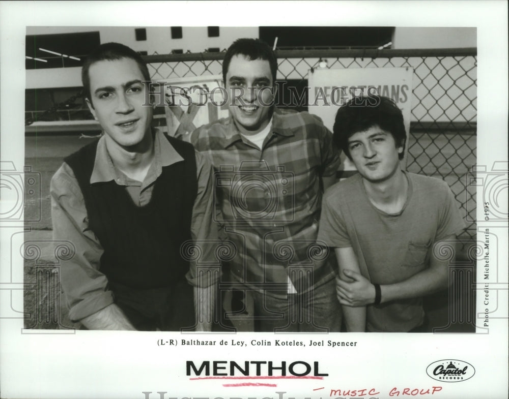 1995 Press Photo Members of the music group Menthol - hcp05733- Historic Images