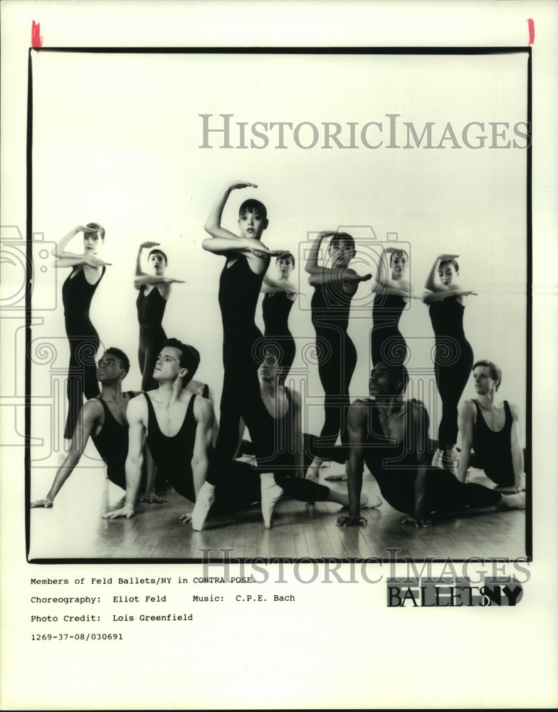 1992 Press Photo Members of Feld Ballet/New York perform scene from Contra Pose.- Historic Images