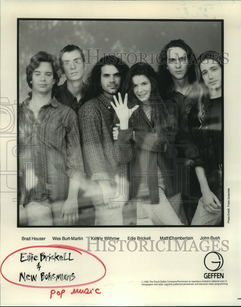 1990 Press Photo Members of pop group "Edie Brickell and New Bohemians".- Historic Images