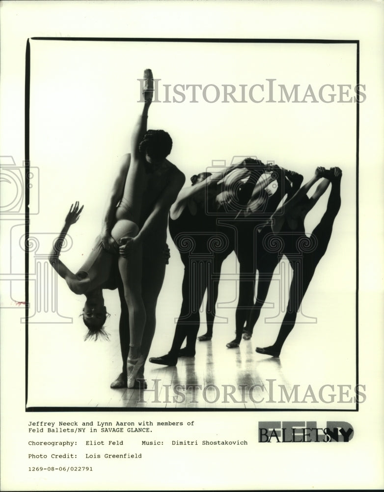 1992 Press Photo Jeffrey Neeck and Lynn Aaron in Savage Glance by Feld Ballet- Historic Images