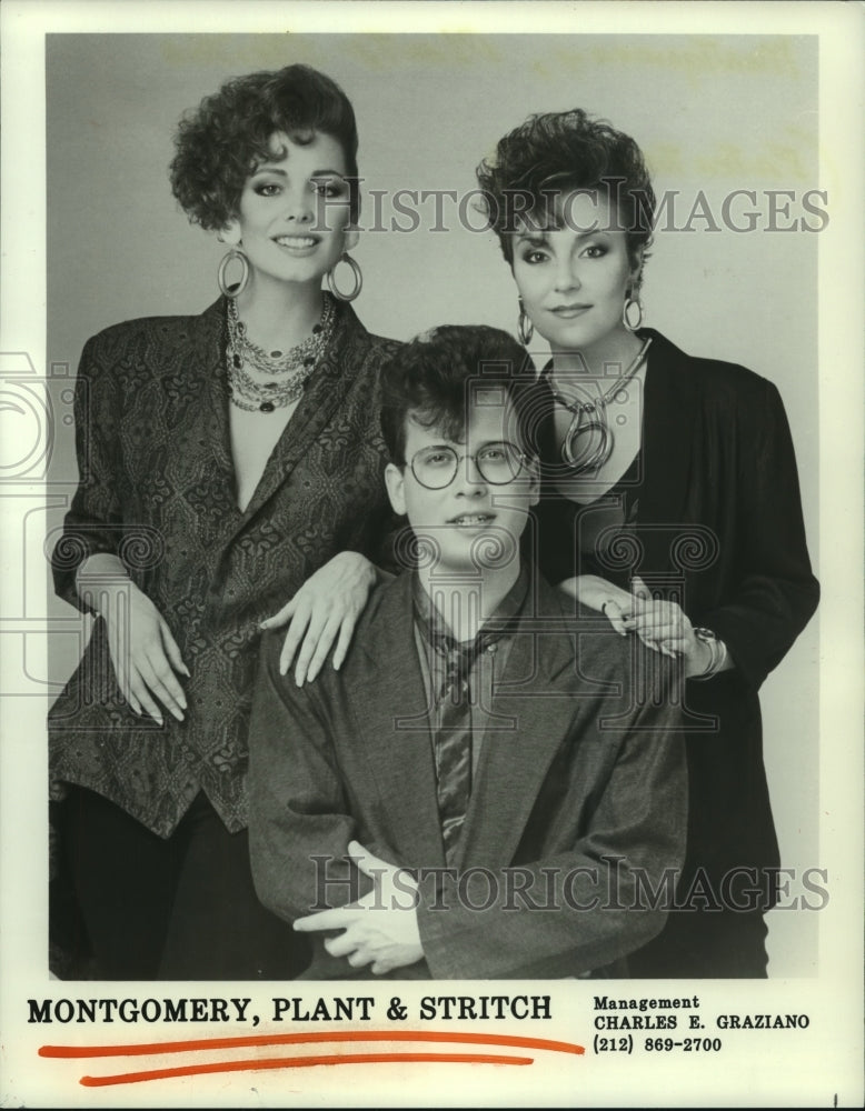 1988 Press Photo Members of the entertainment group Montgomery, Plant &amp; Stritch- Historic Images