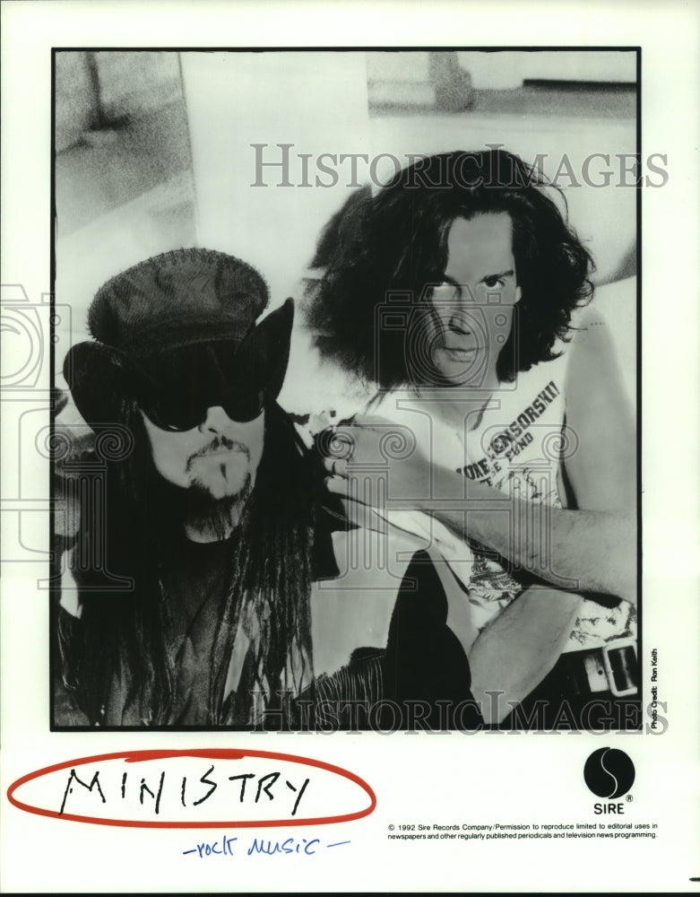1992 Press Photo Rock music group "Ministry". - hcp05942- Historic Images