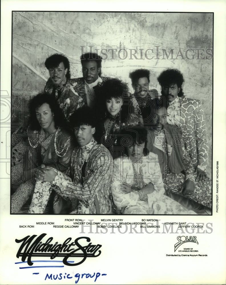 1986 Press Photo Members of "Midnight Star". - hcp05950- Historic Images