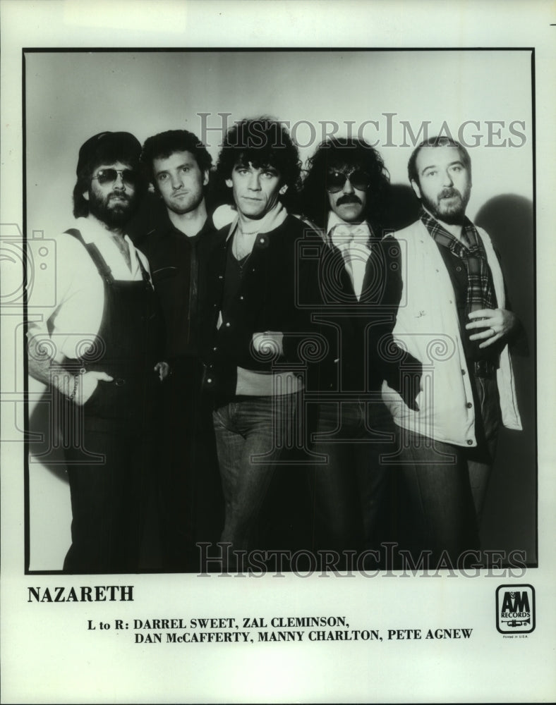 1981 Press Photo Members of pop music group &quot;Nazareth&quot;. - hcp05984- Historic Images