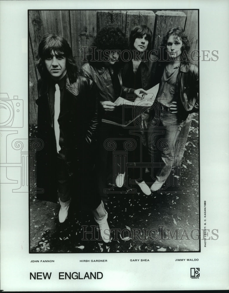 1981 Press Photo Members of pop group &quot;New England&quot;. - hcp05990- Historic Images