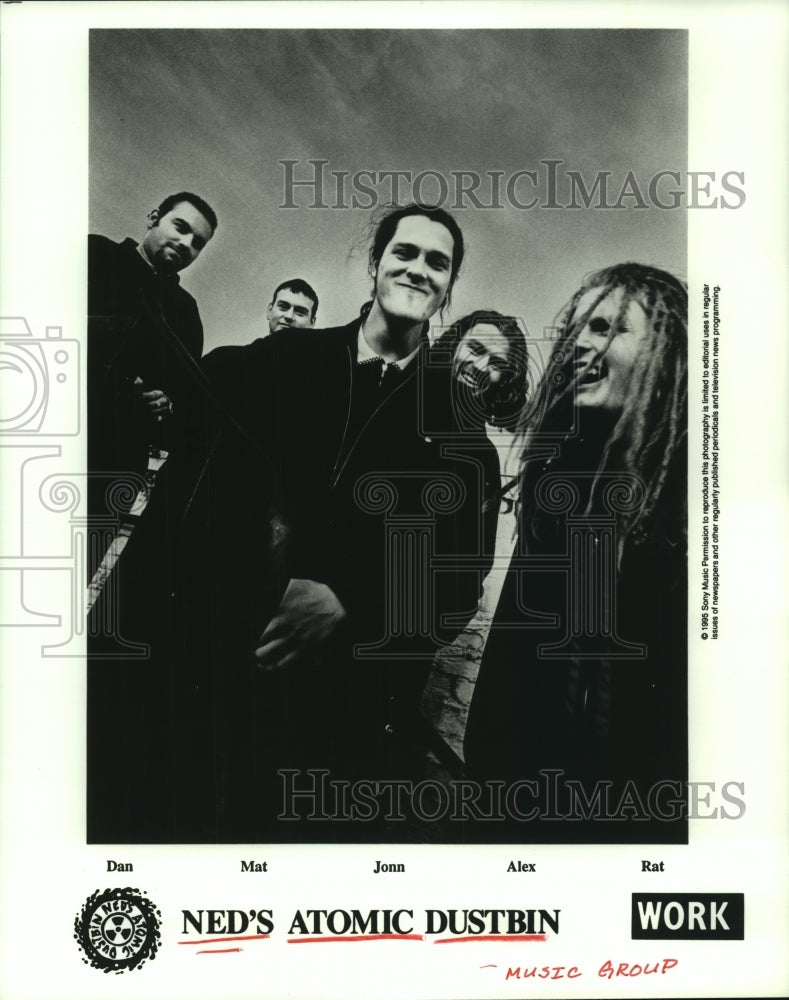 1995 Press Photo Members of &quot;Ned&#39;s Atomic Dustbin&quot;. - hcp05997- Historic Images