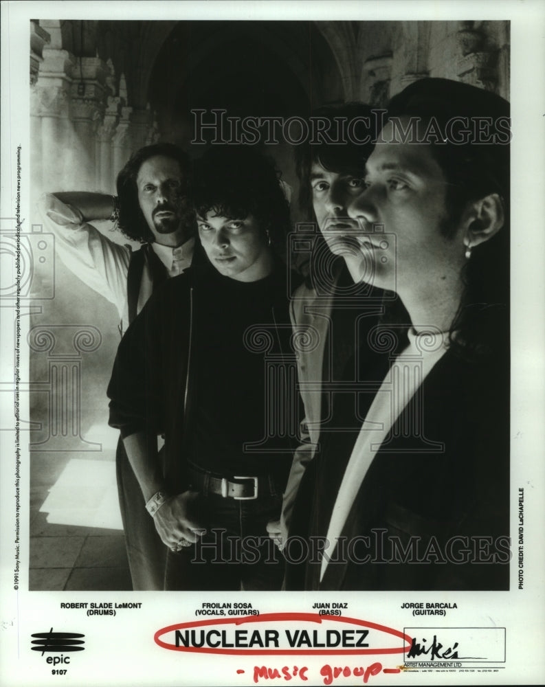 1992 Press Photo Music group Nuclear Valdez. - hcp06023- Historic Images