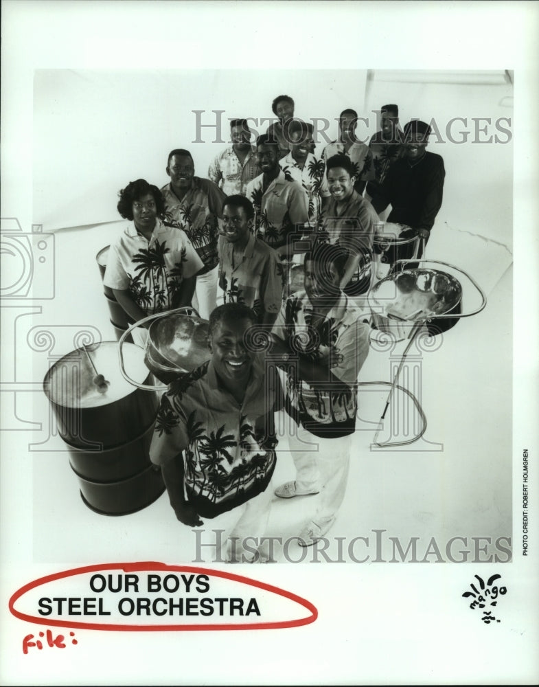 1991 Press Photo Music group Our Boys Steel Orchestra. - hcp06028- Historic Images