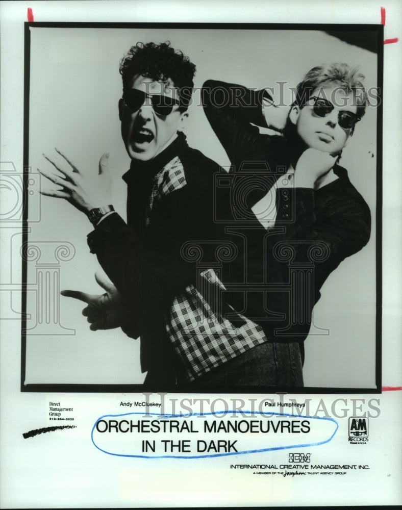 1988 Press Photo Music group Orchestral Manoeuvres In The Dark. - hcp06034- Historic Images