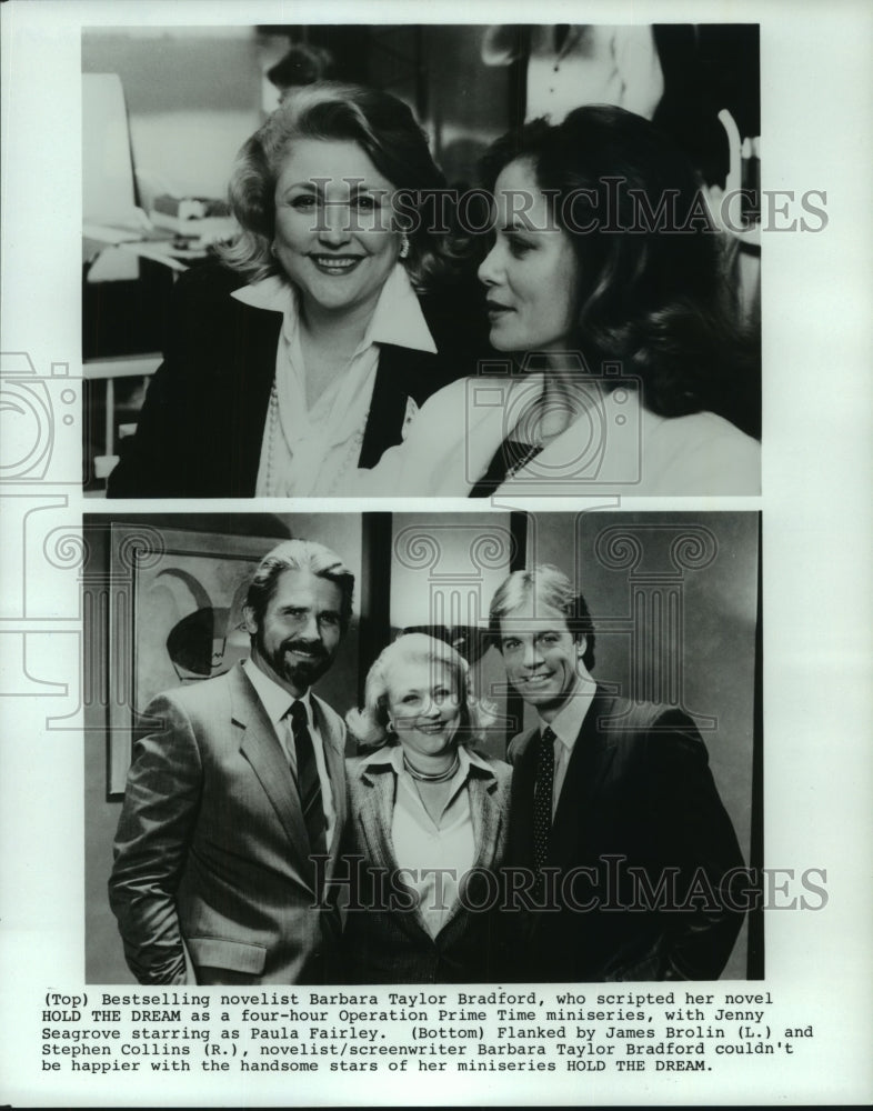 1986 Press Photo Scenes from the miniseries Hold the Dream starring novelist- Historic Images