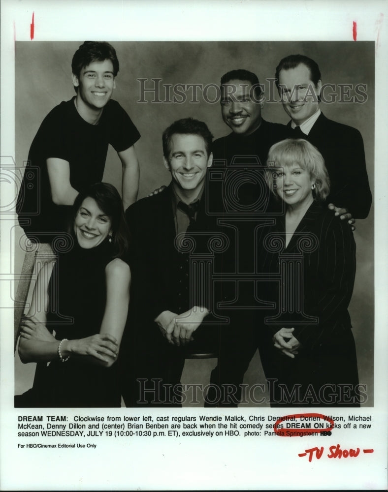1995 Press Photo Cast Members of &quot;Dream On&quot; Television Series on HBO - hcp06212- Historic Images
