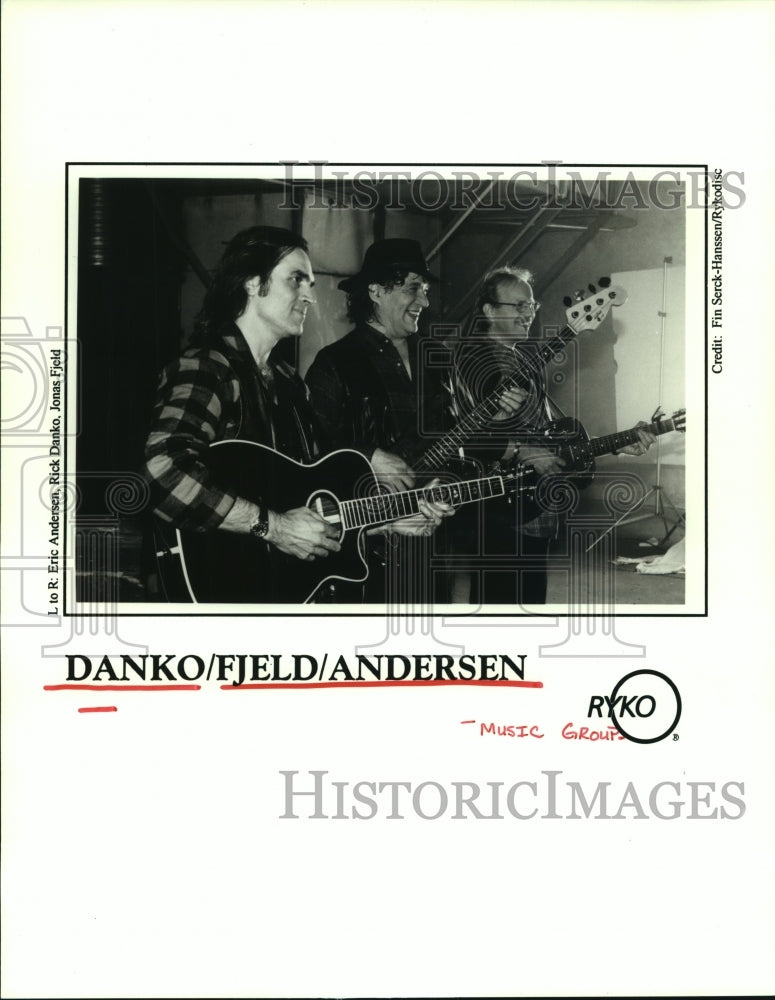 1997 Press Photo Danko/Fjeld/Andersen: Eric Andersen, Rick Danko, Jonas Fjeld- Historic Images