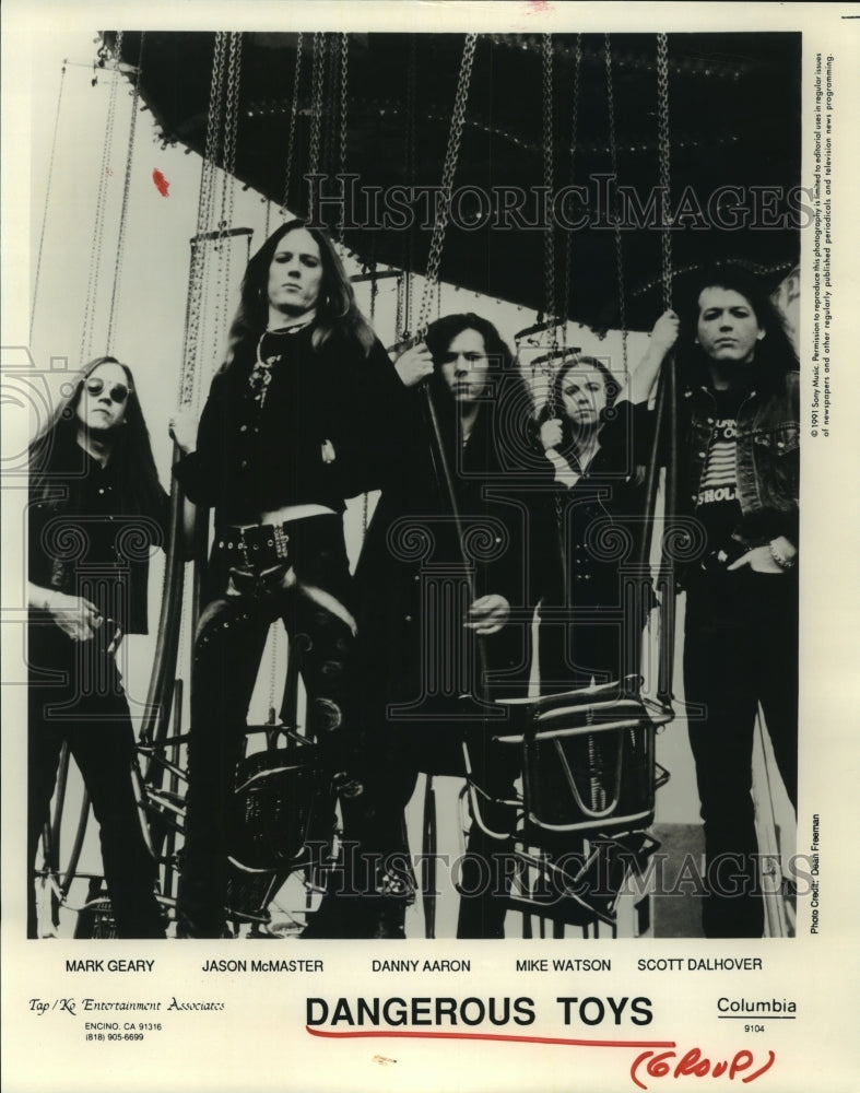 1991 Press Photo Members of "Dangerous Toys" Group - hcp06260- Historic Images