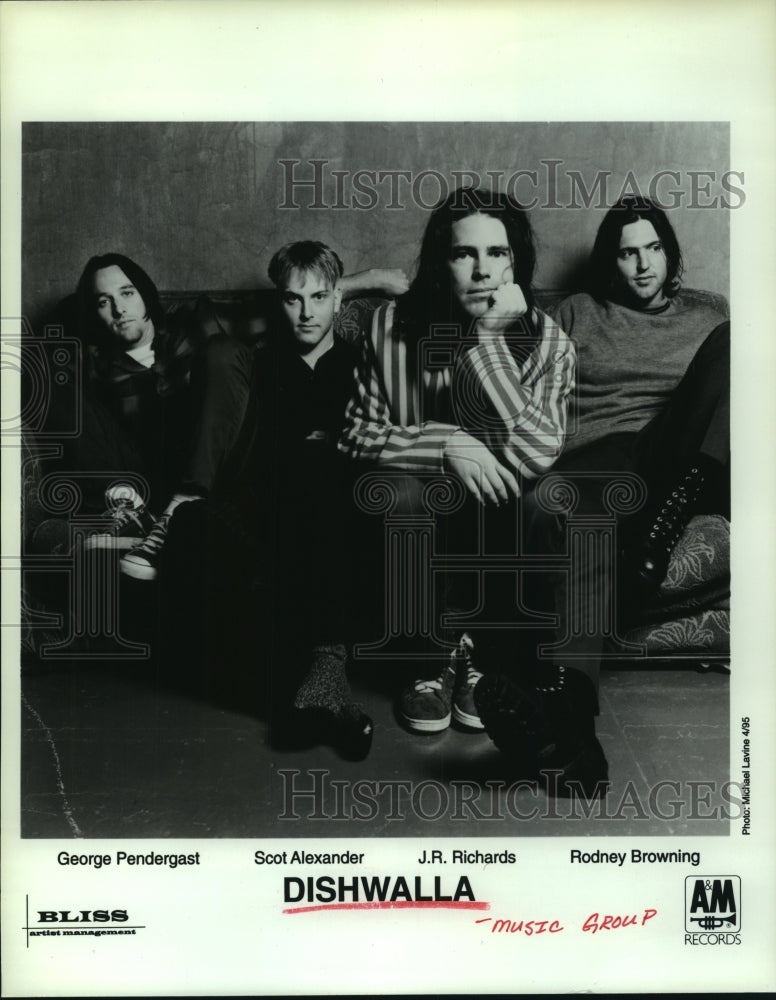1995 Press Photo Members of the Music Group "Dishwalla" - hcp06266- Historic Images
