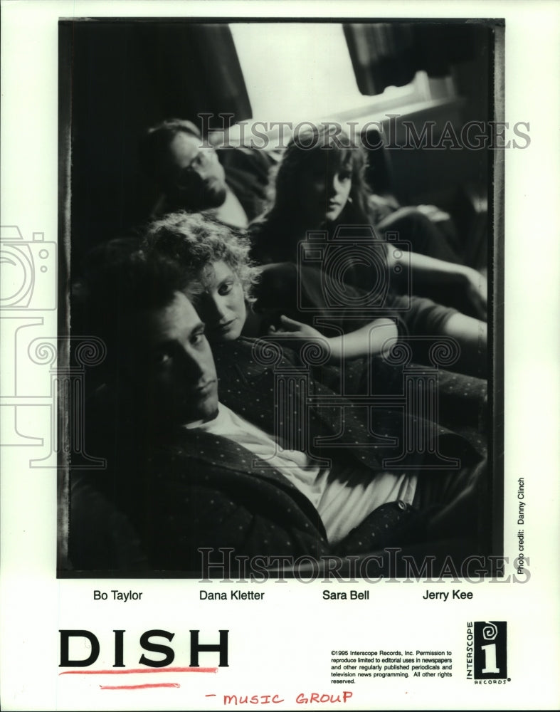 1995 Press Photo &quot;Dish&quot; Members: Bo Taylor, Dana Kletter, Sara Bell, Jerry Kee- Historic Images