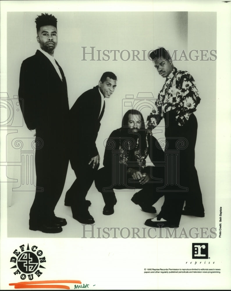 1990 Press Photo Defcon Four, Music Group - hcp06292- Historic Images