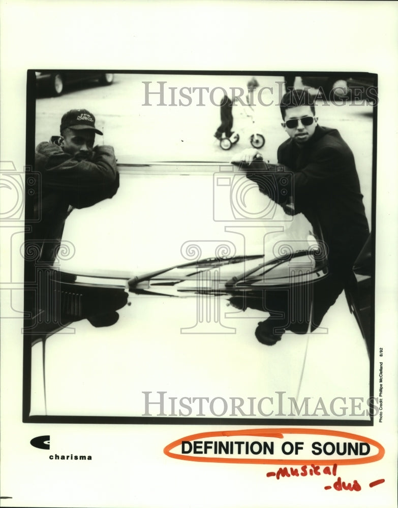 1992 Press Photo &quot;Definition of Sound&quot; Musical Duo - hcp06299- Historic Images