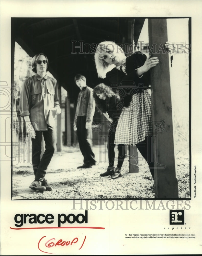 1990 Press Photo Grace Pool, Music Group - hcp06339- Historic Images