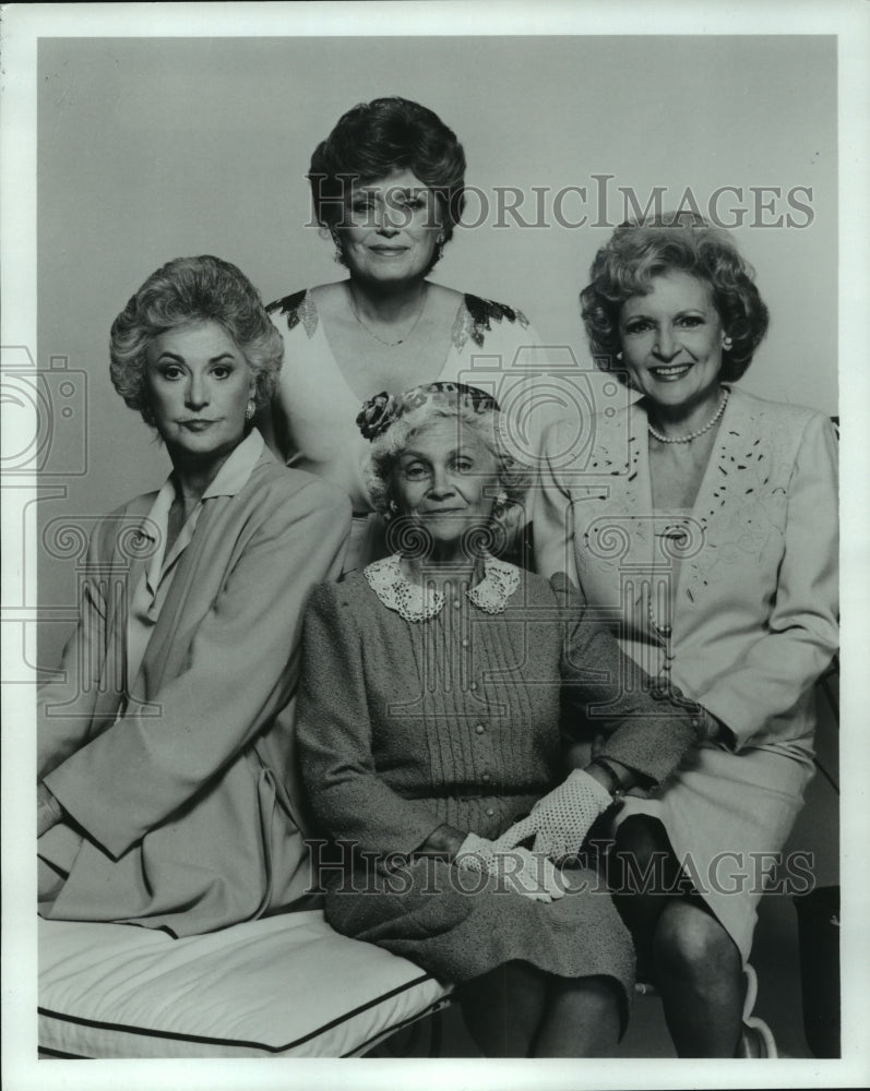 1986 Press Photo Cast Members of &quot;The Golden Girls&quot; NBC TV Series - hcp06351- Historic Images