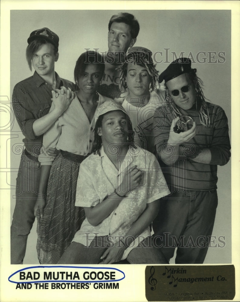 1989 Press Photo &quot;Bad Mutha Goose and the Brothers&#39; Grimm&quot; Music Group- Historic Images