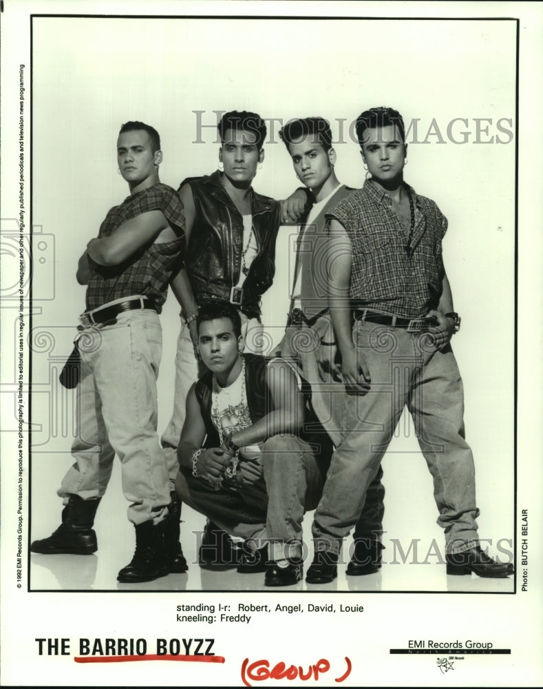 1992 Press Photo &quot;The Barrio Boyzz&quot; Music Group - hcp06453- Historic Images