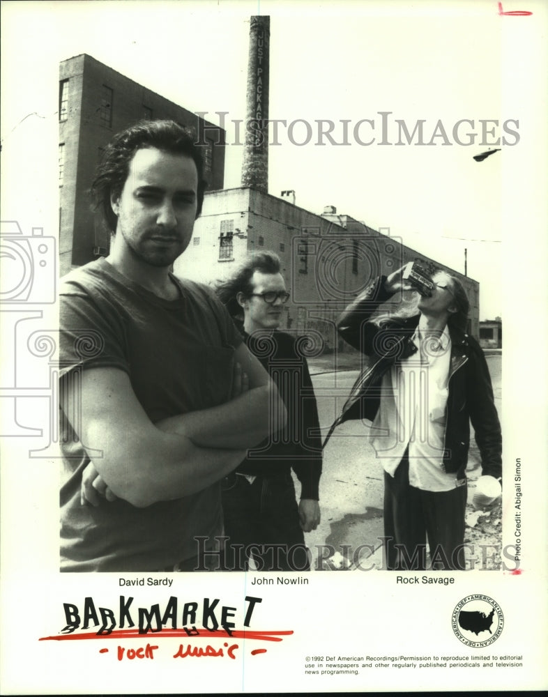 1992 Press Photo Musical group Bark Market - hcp06500- Historic Images