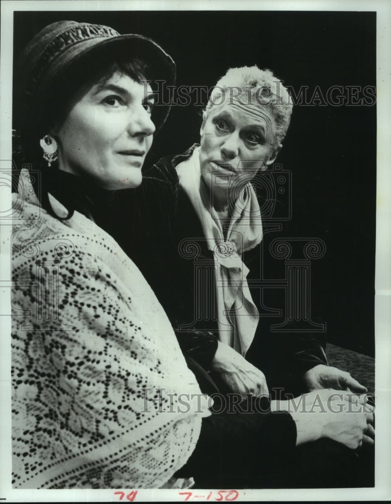 1986 Press Photo Marian Seldes, Jan Miner as &quot;Gertrude Stein and a Companion&quot;- Historic Images