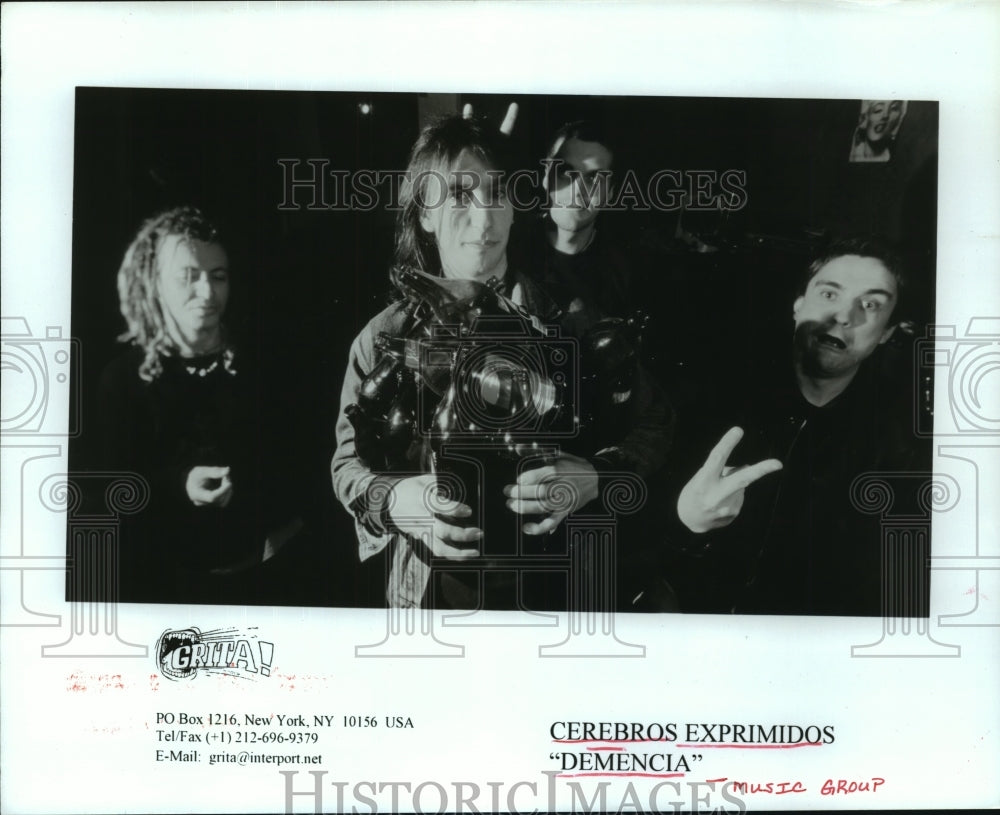 1996 Press Photo Music group Cerebros Exprimidos, &quot;Demencia&quot; - hcp06614- Historic Images