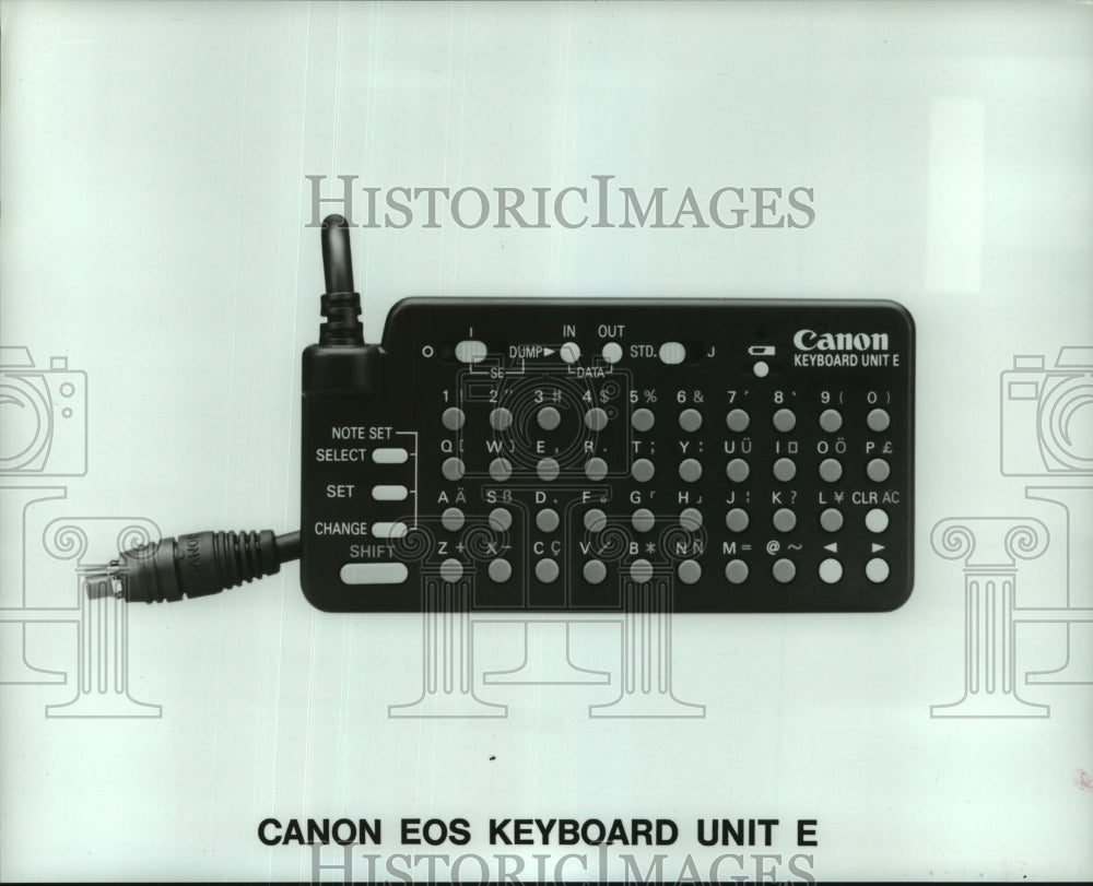 1987 Press Photo Canon EOS Keyboard Unit E for camera - hcp06624- Historic Images