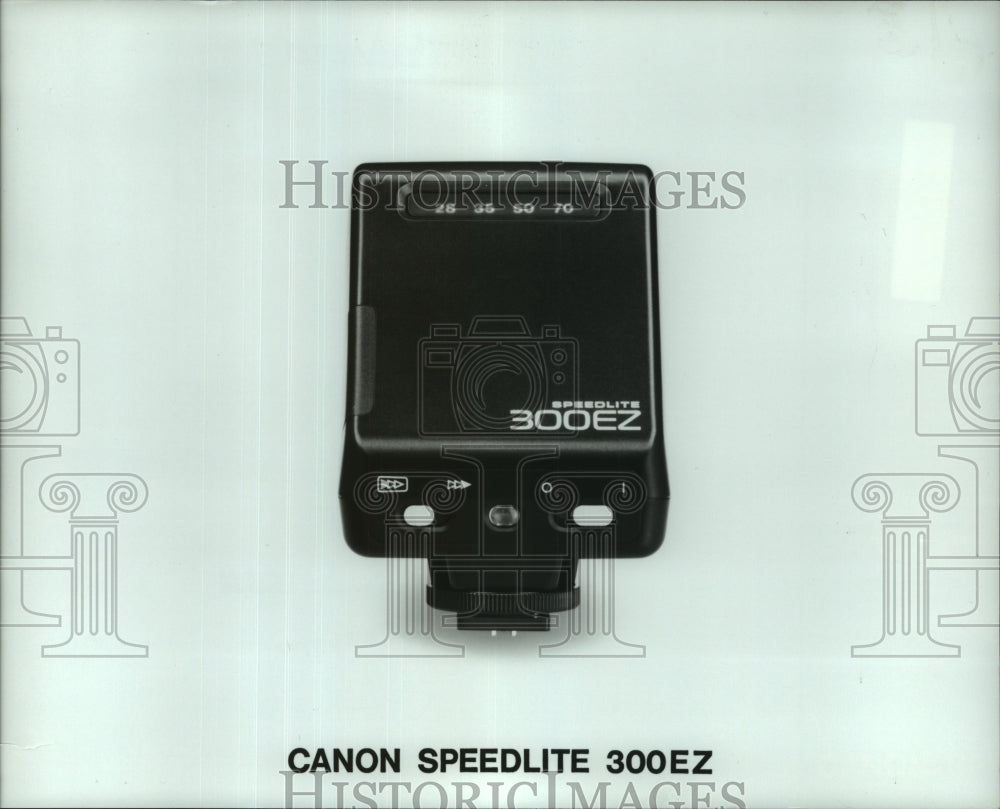 1987 Press Photo Canon Speelite 300EZ camera flash. - hcp06626- Historic Images