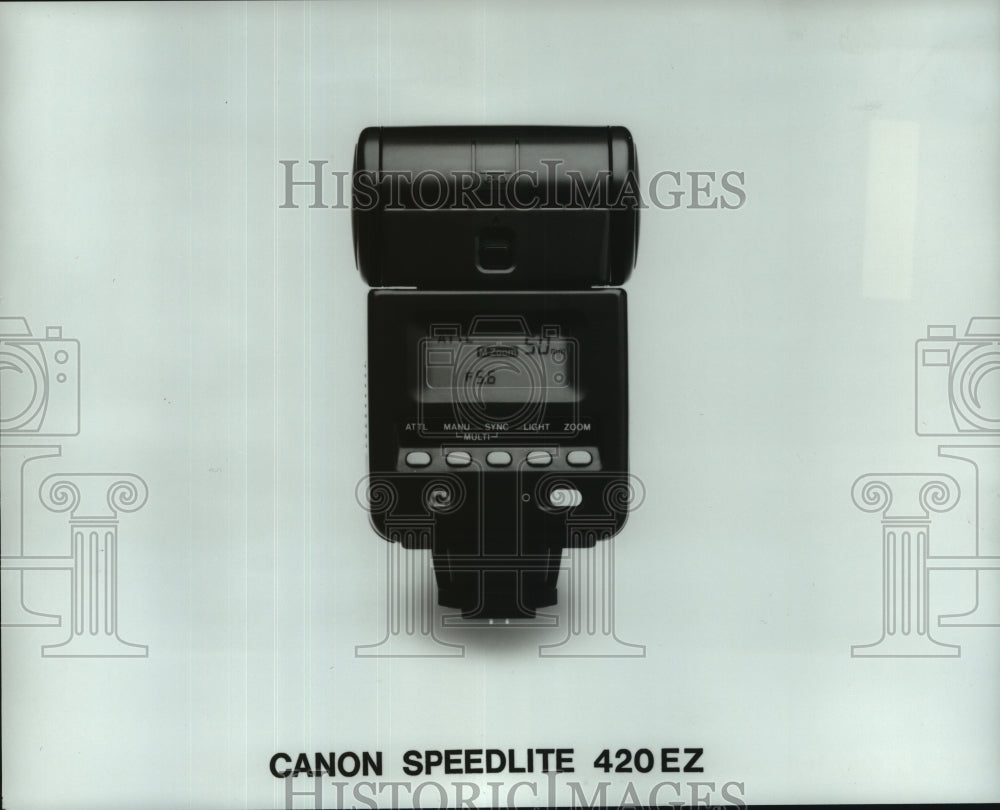 1987 Press Photo Canon Speedlite 420EZ flash for camera. - hcp06628- Historic Images