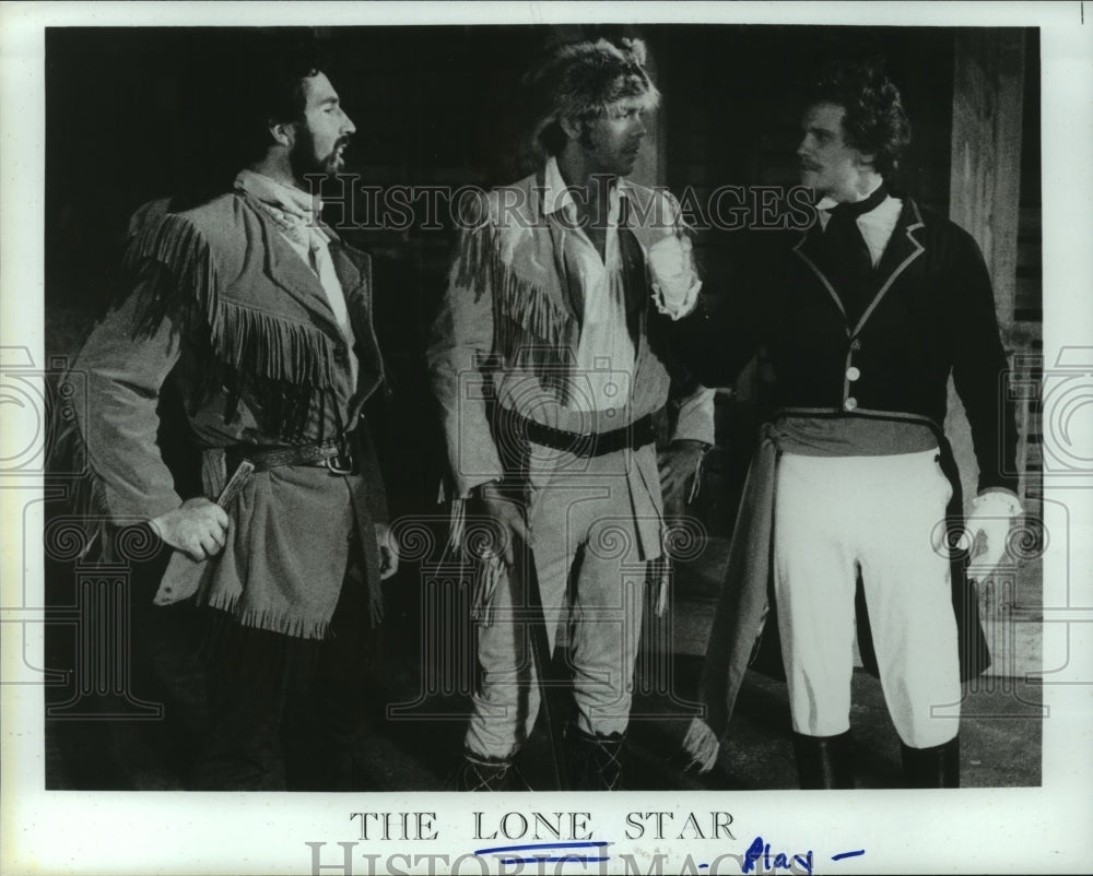 1986 Press Photo Scene from The Lone Star play. - hcp06646- Historic Images