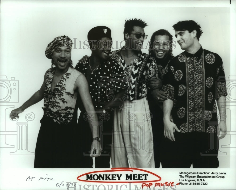 1992 Press Photo Pop music group Monkey Meet. - hcp06677- Historic Images