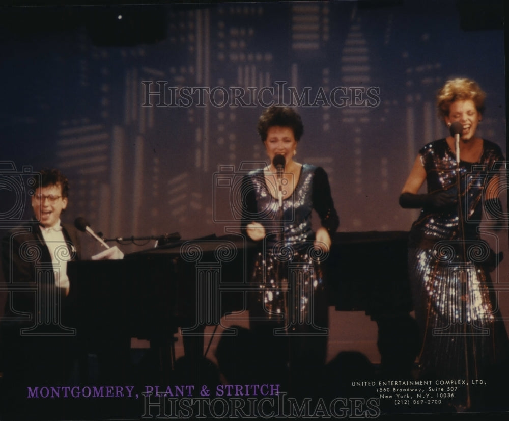 1989 Press Photo Singers Montgomery, Plant & Stritch. - hcp06679- Historic Images