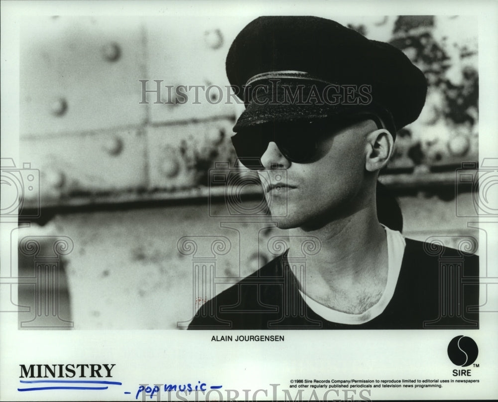 1986 Press Photo Pop music artist Alain Jourgensen of Ministry. - hcp06699- Historic Images